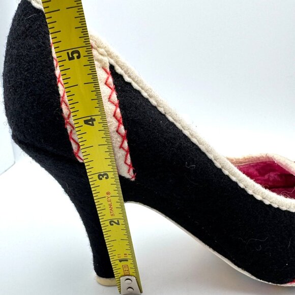 Irregular Choice Women’s Patty Black Union Jack Heart Heels Sz EUR 37 US 6.5 - 7 - Picture 15 of 16